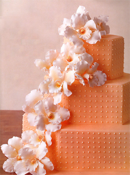 orchids wedding cake Source These handmade white orchids are so gorgeous 